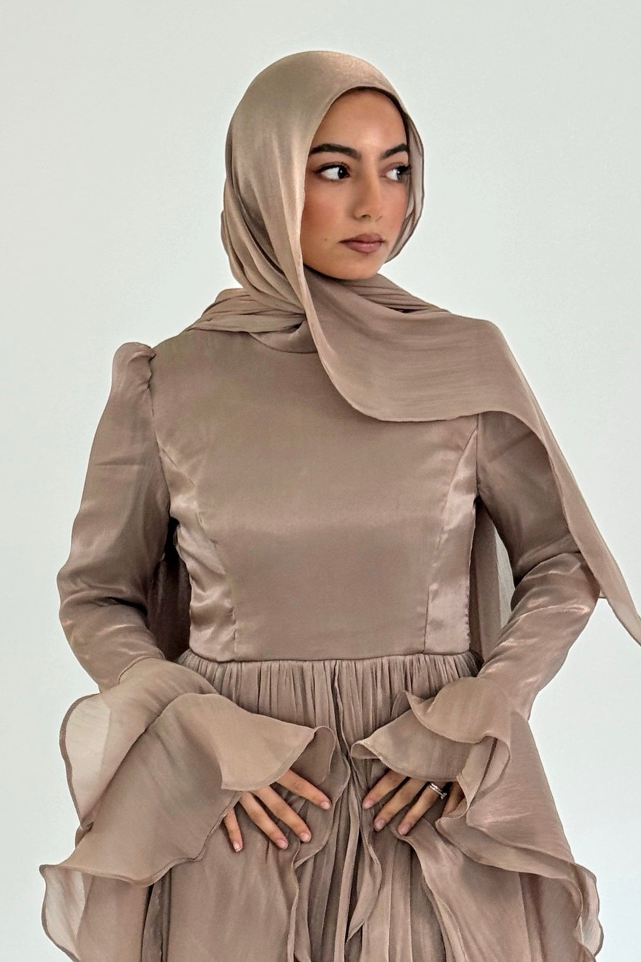 Organza Hijab - Caramel