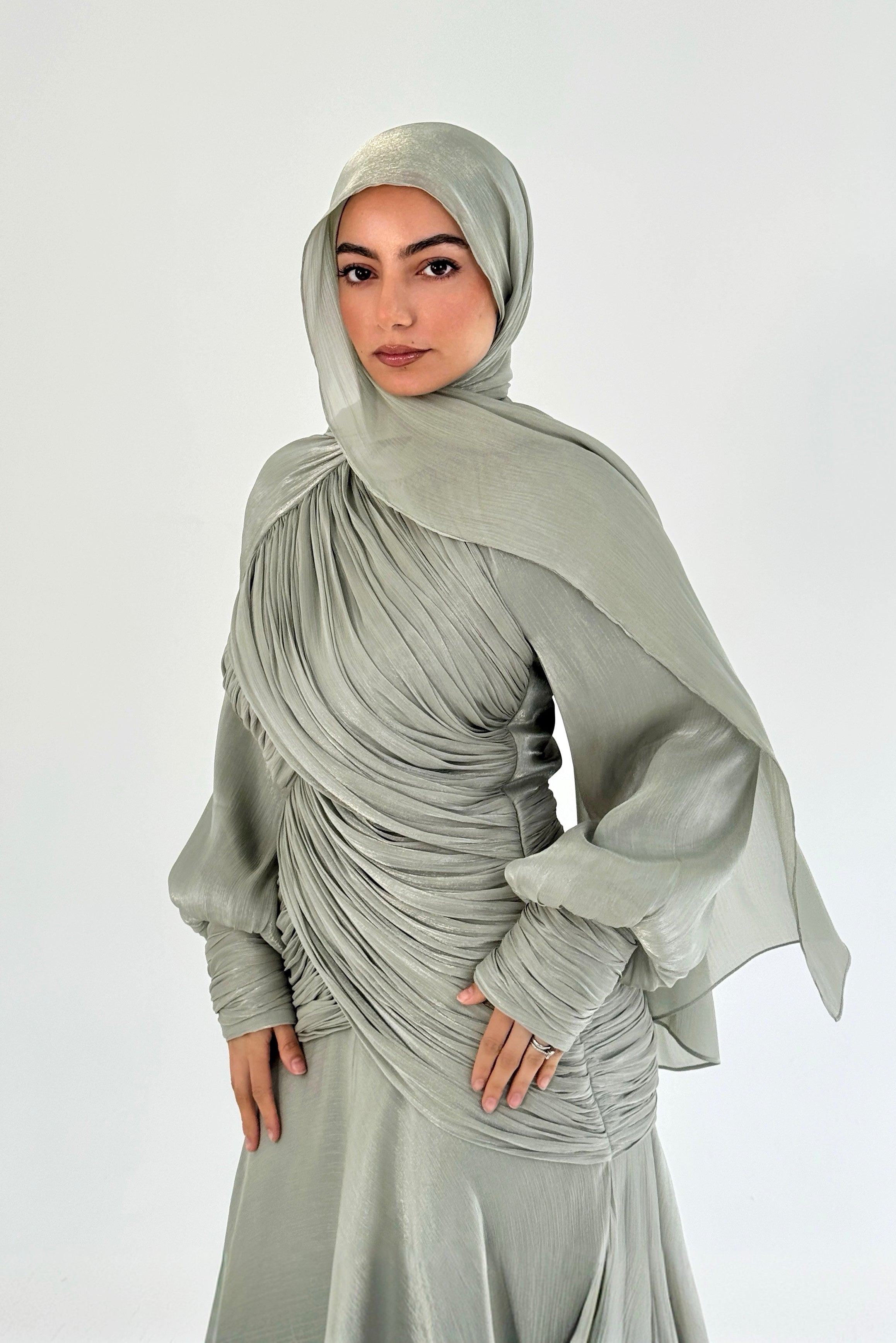 Organza Hijab - Sage