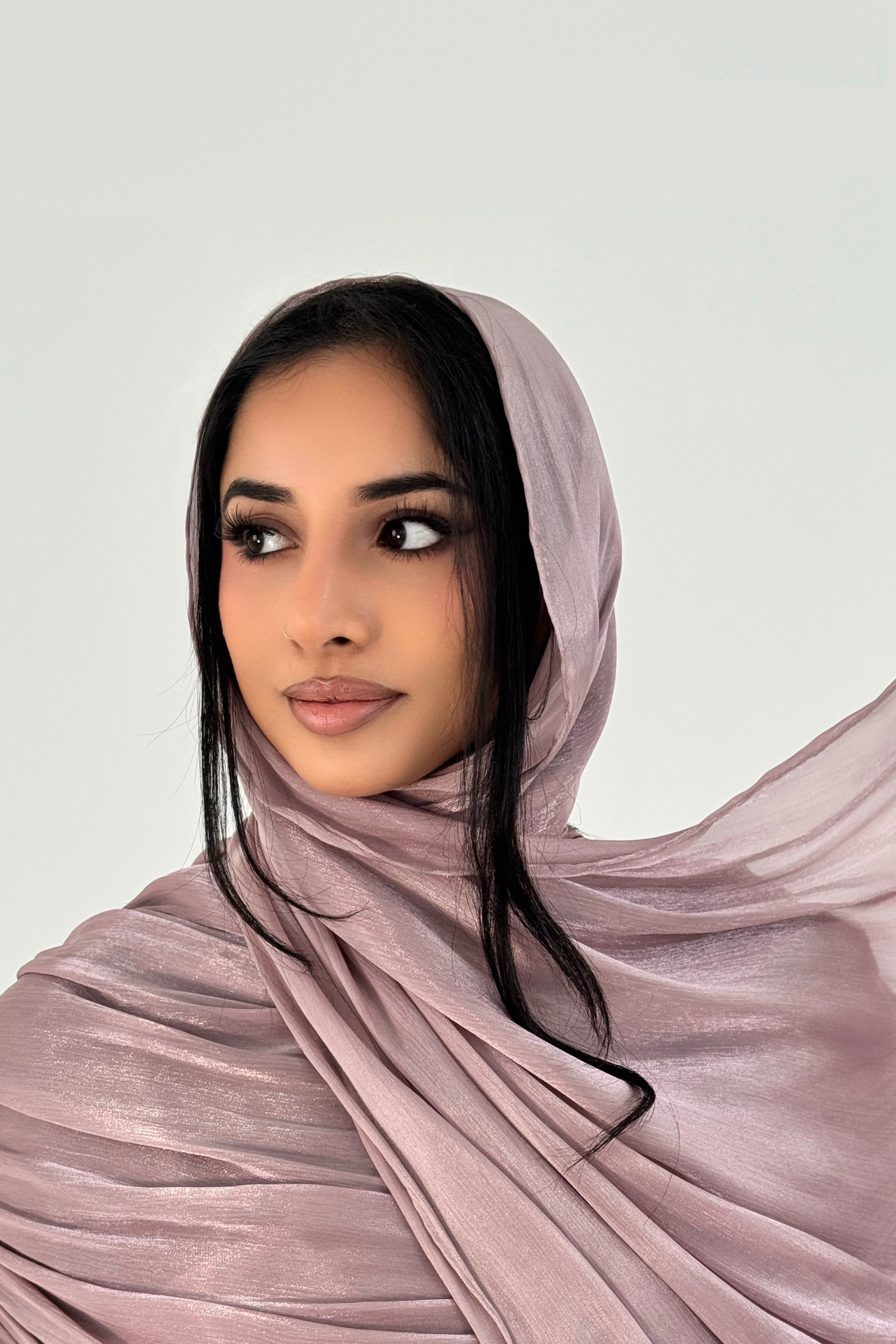 Organza Hijab - Puce Pink
