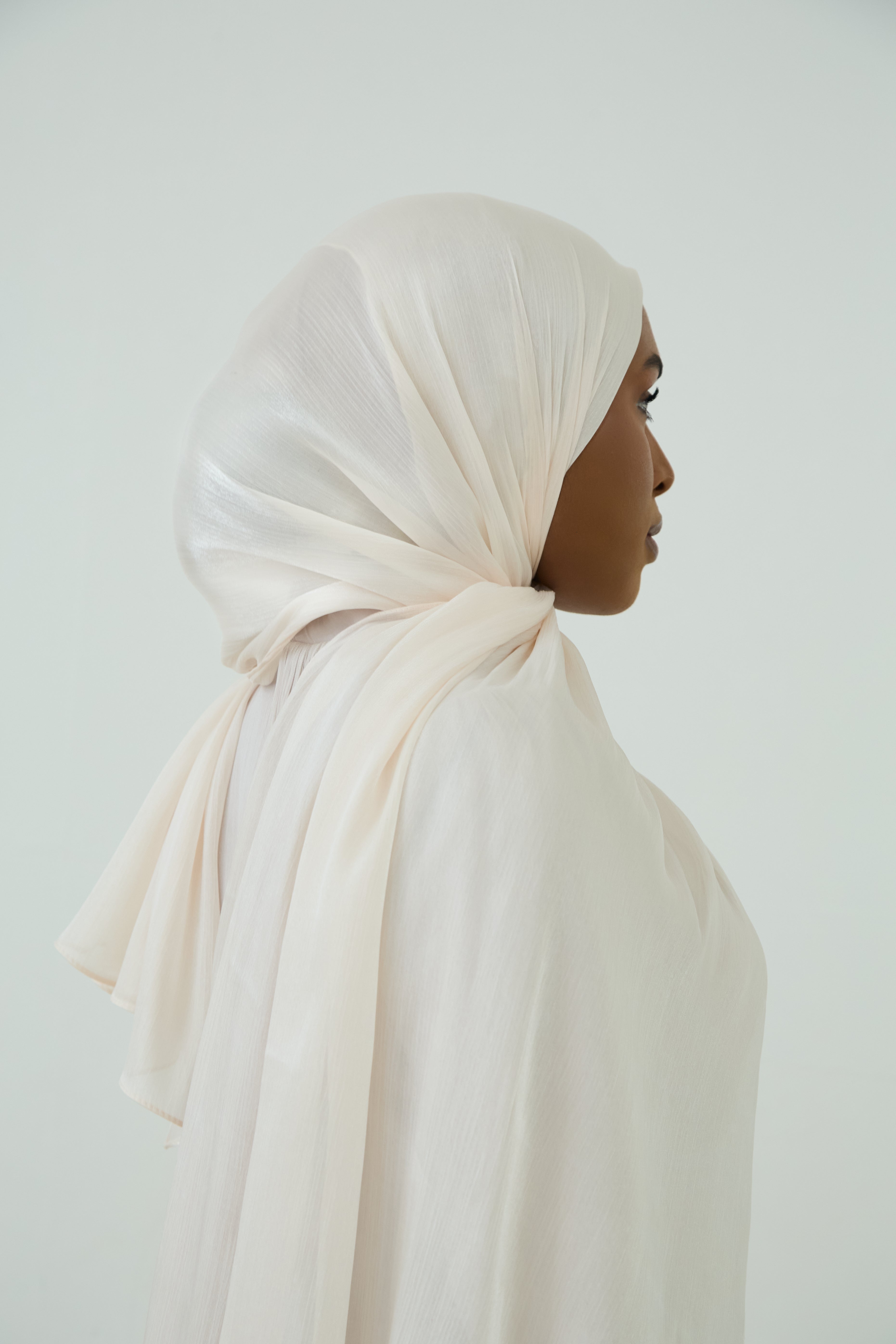Organza Hijab - Light Cream