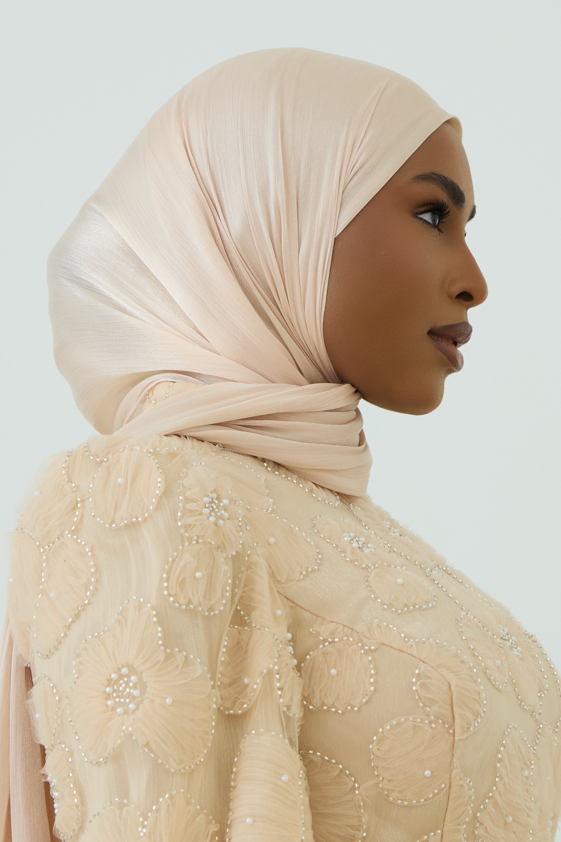Organza Hijab - Champagne