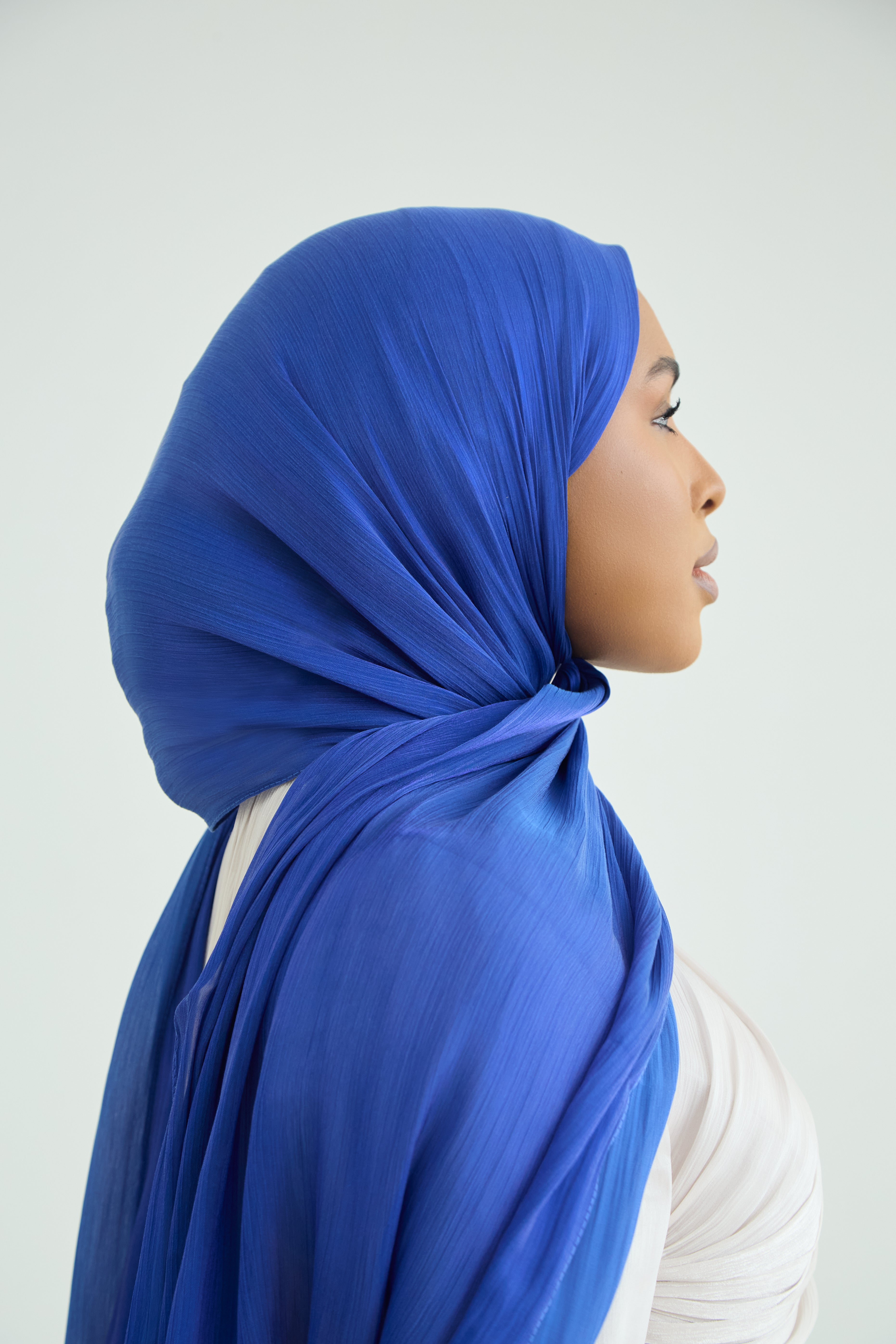 Organza Hijab - Persian Blue