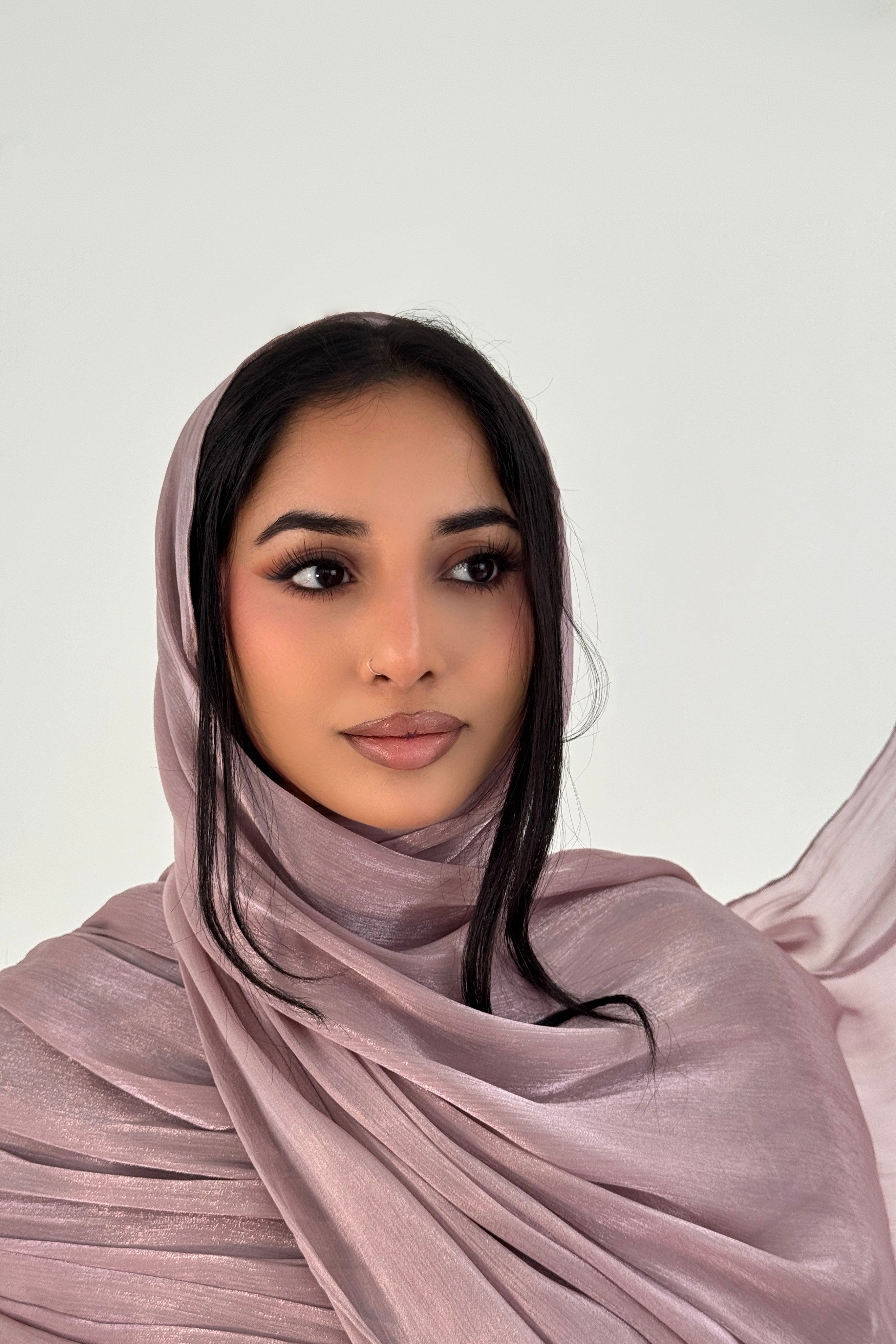 Organza Hijab - Puce Pink