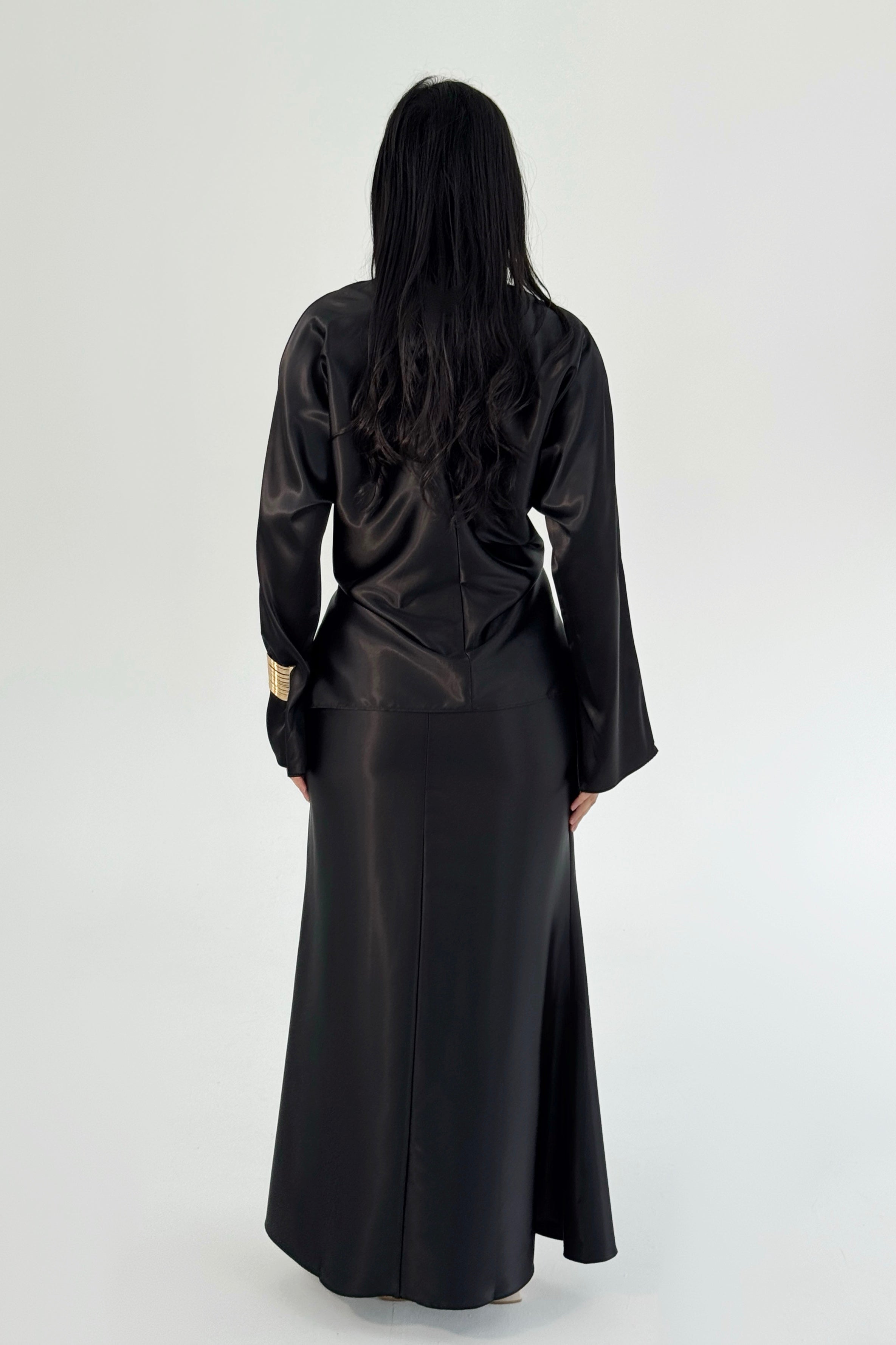 Hanan Silk Co-ord - Black