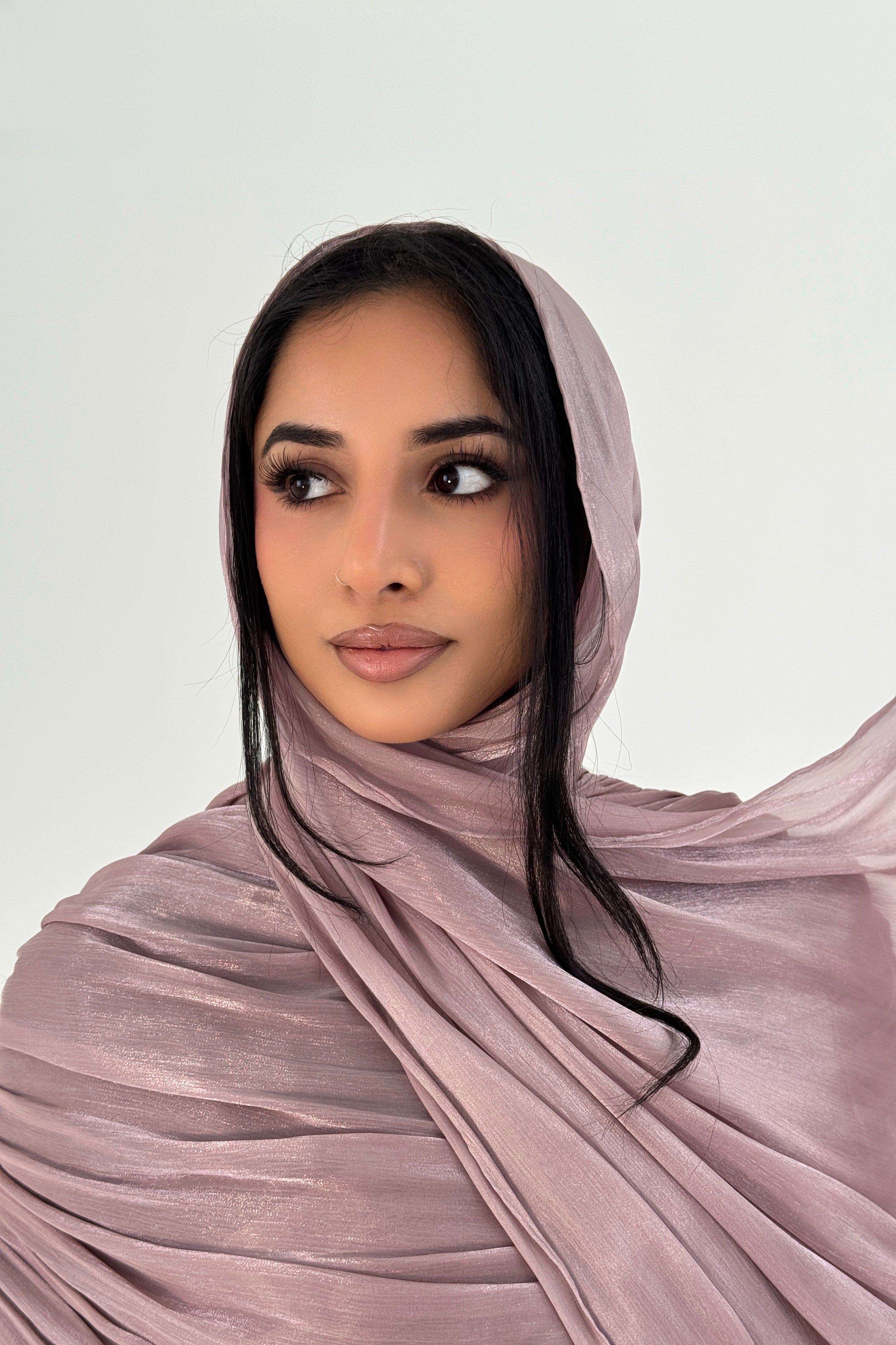 Organza Hijab - Puce Pink