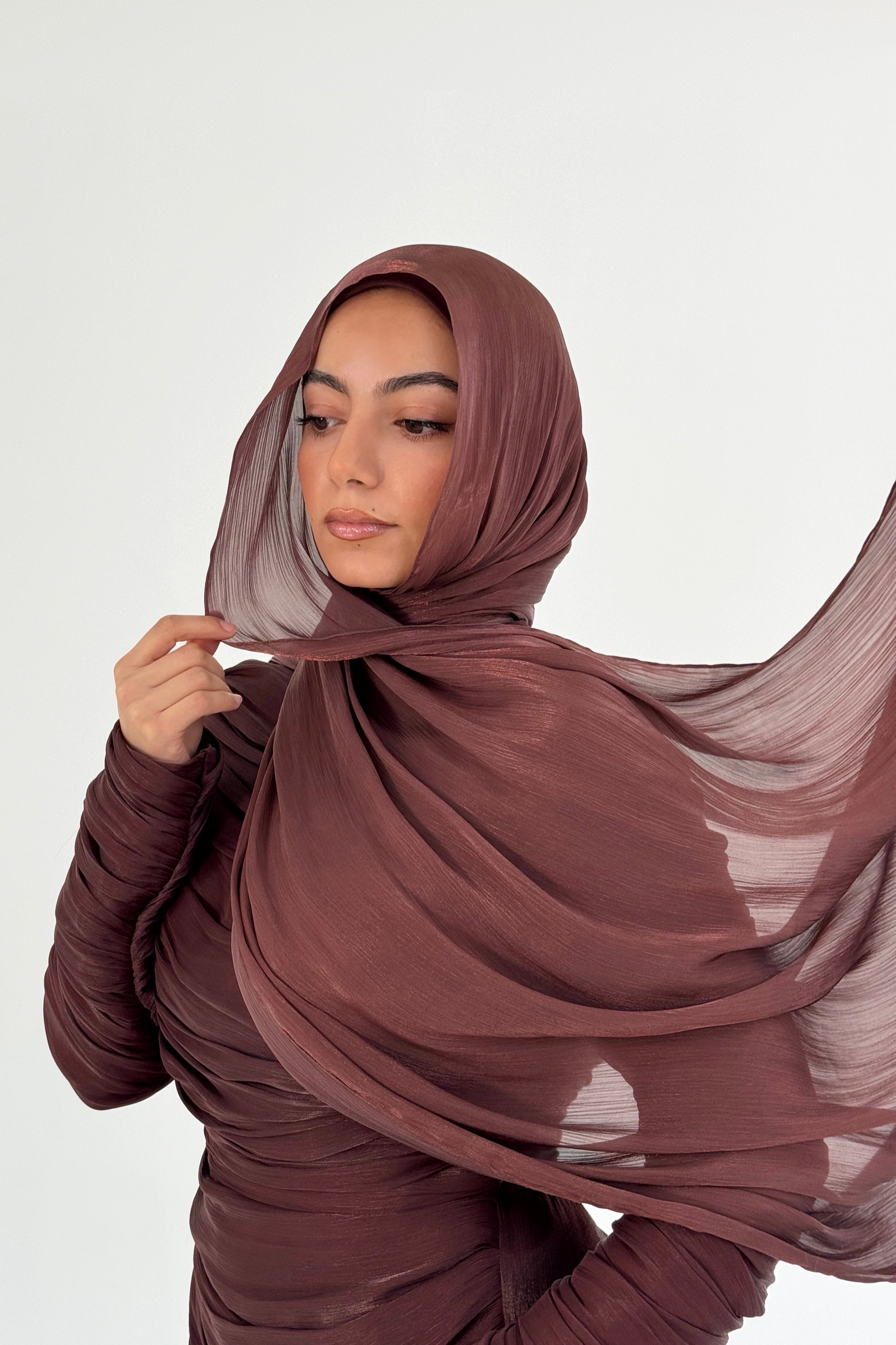 Organza Hijab - Brown