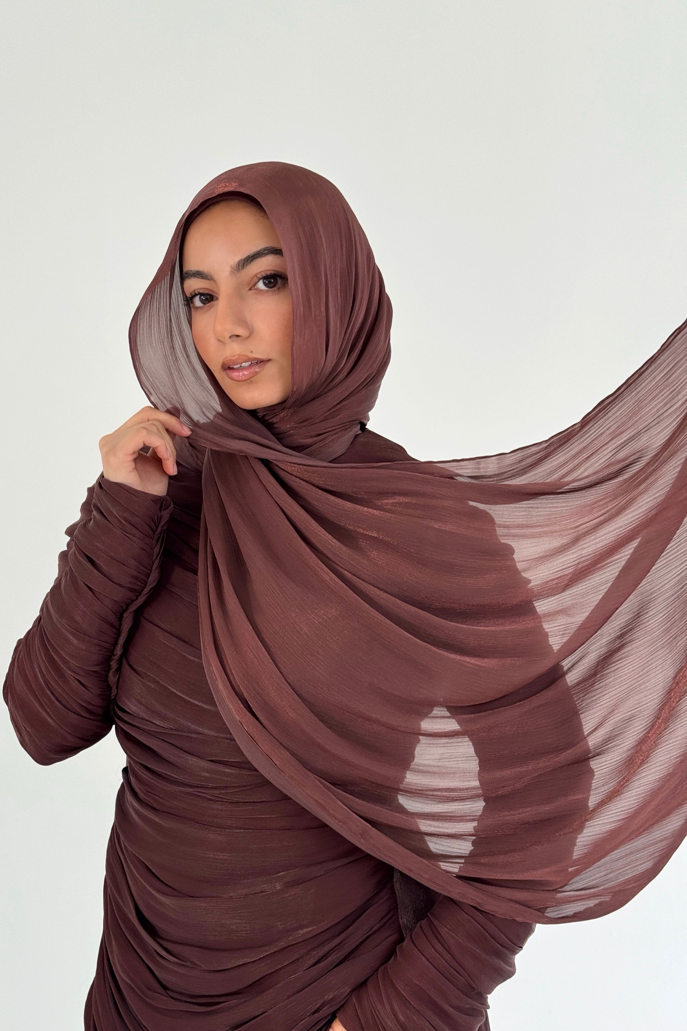 Organza Hijab - Brown