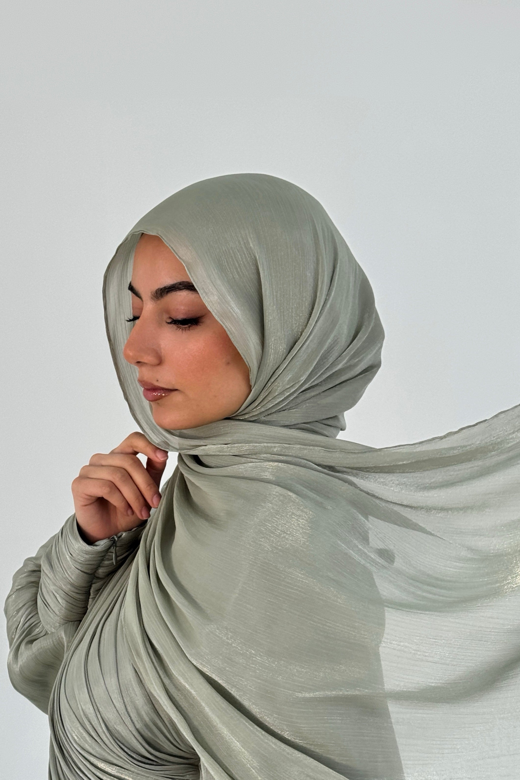Organza Hijab - Sage