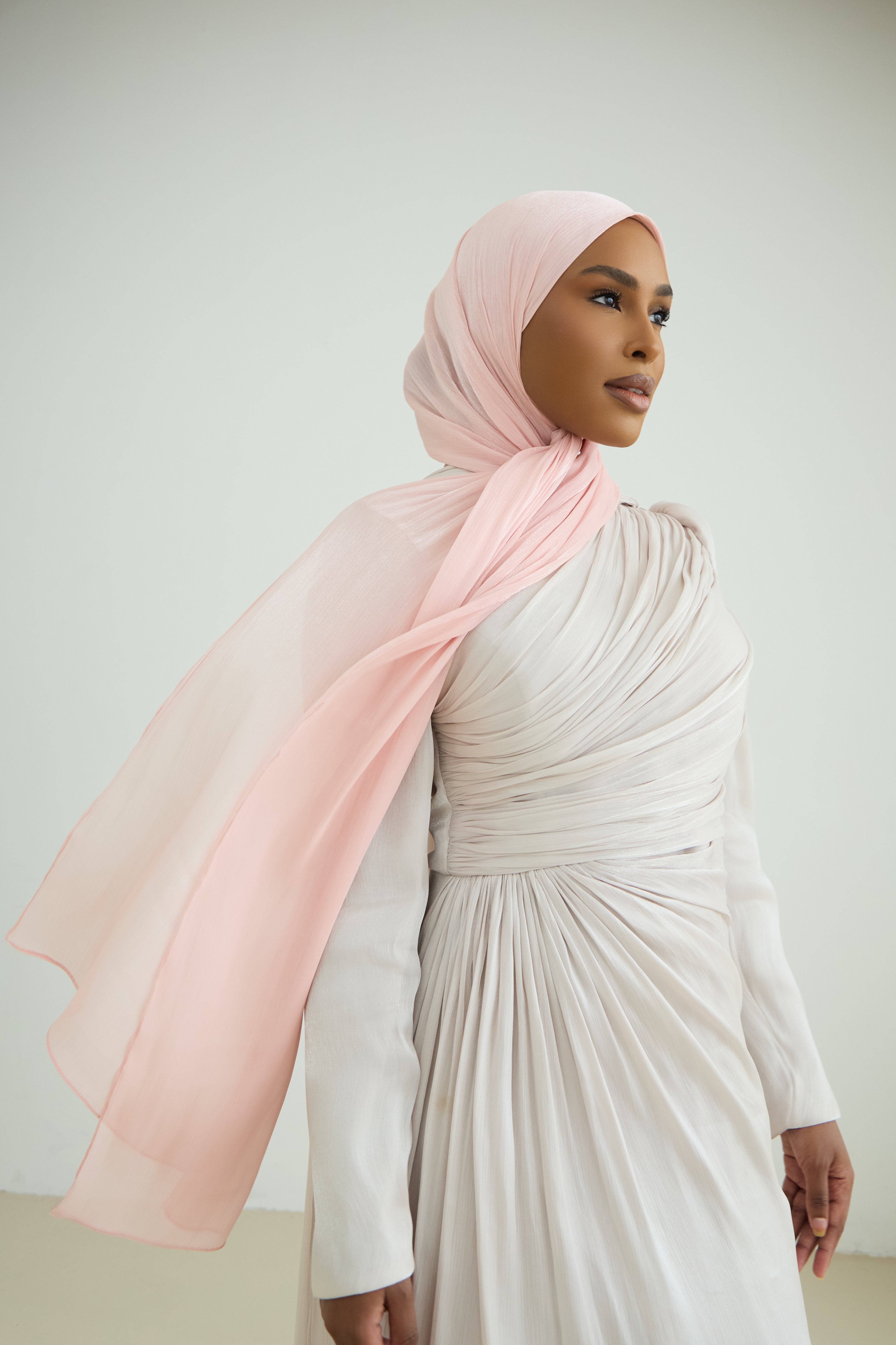 Organza Hijab - Baby Pink