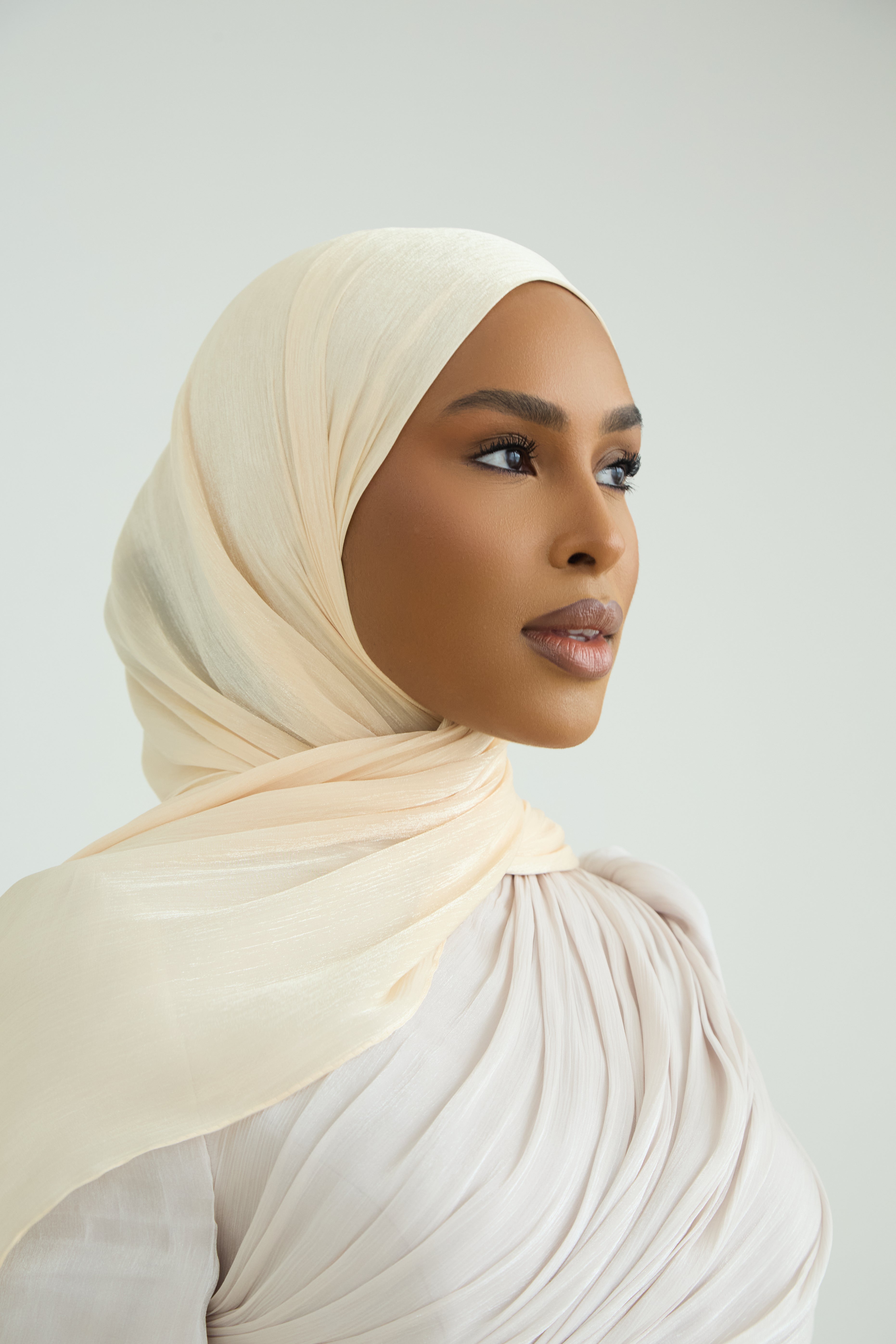 Organza Hijab - Butter Cream