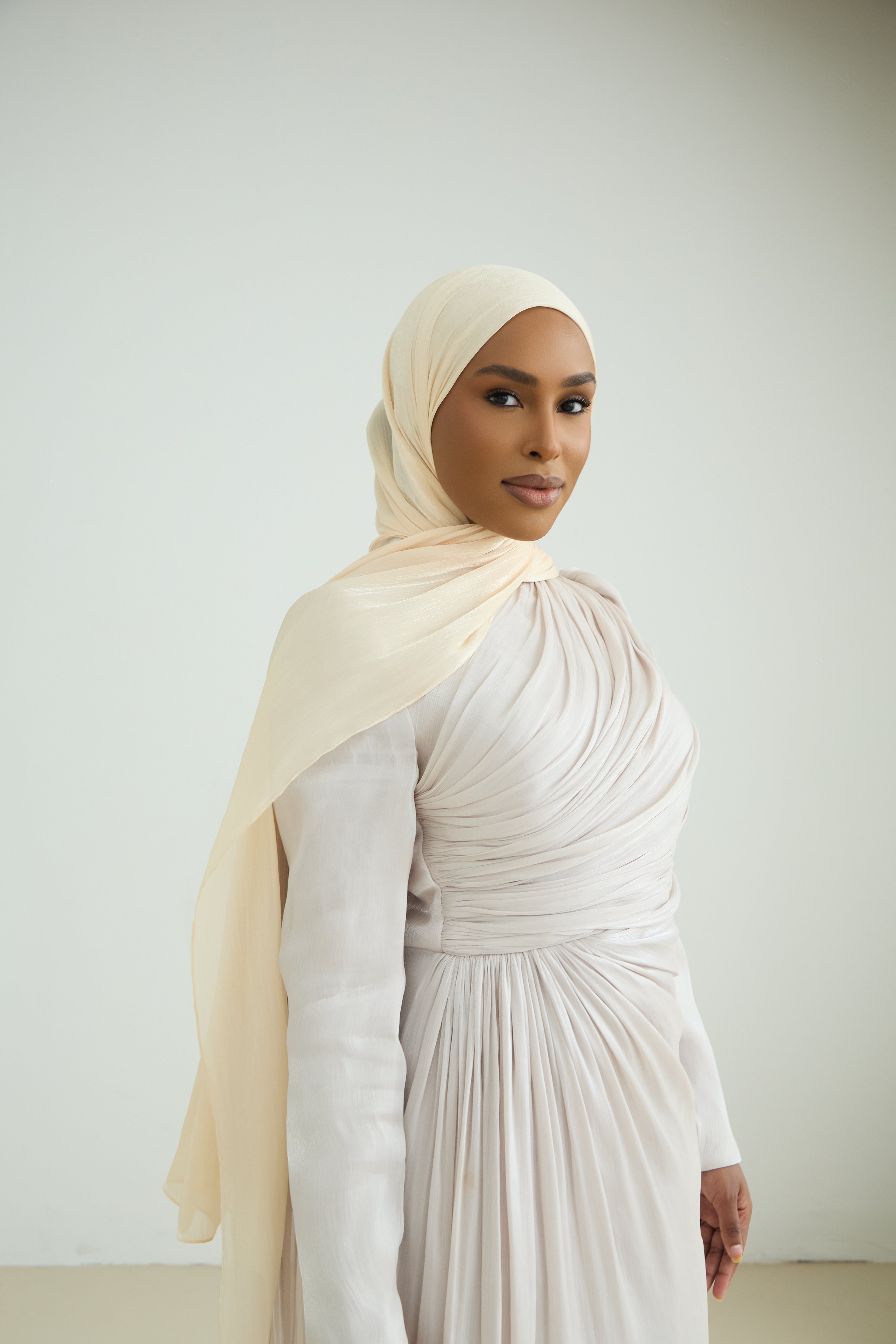 Organza Hijab - Butter Cream