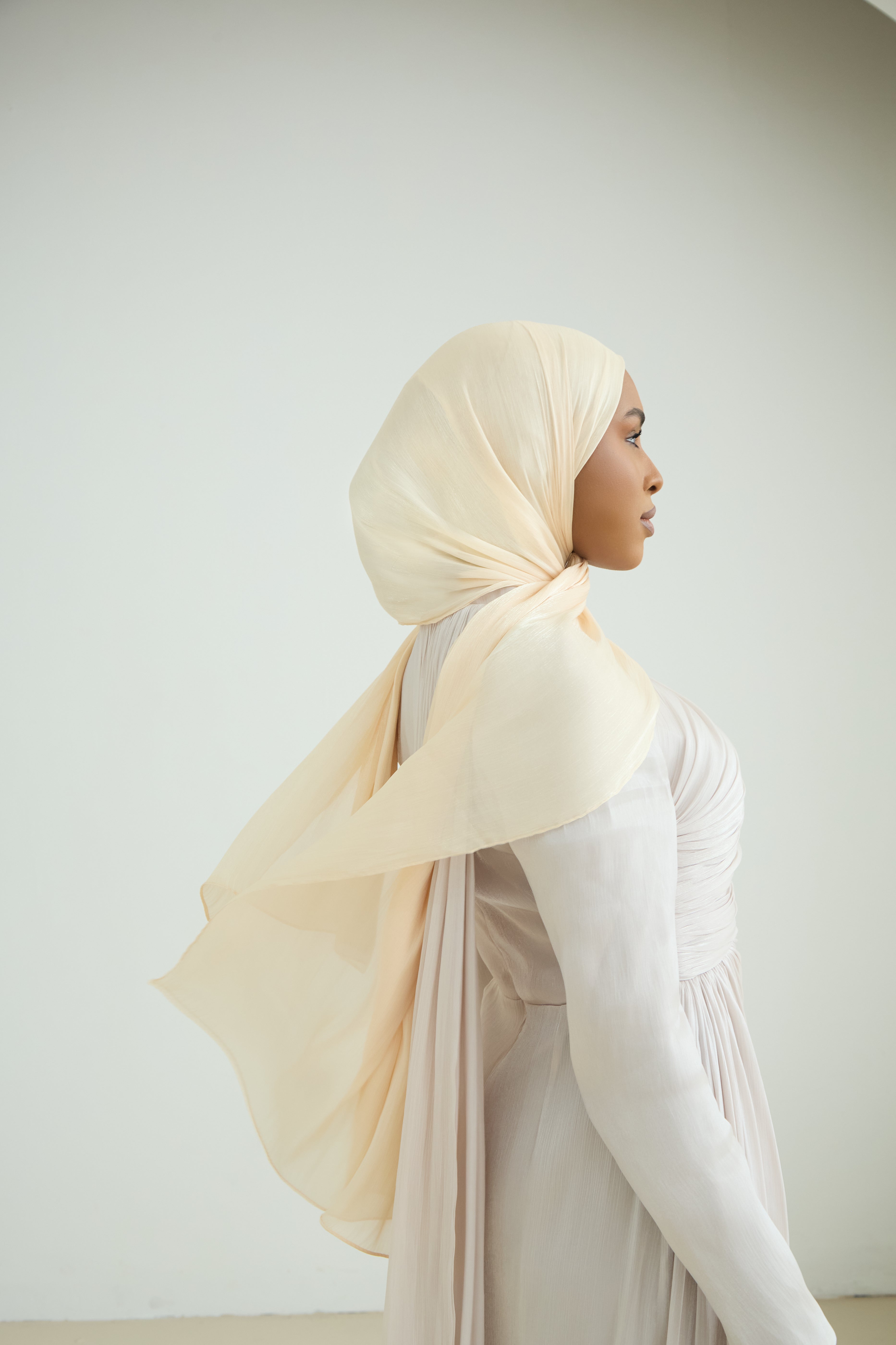 Organza Hijab - Butter Cream