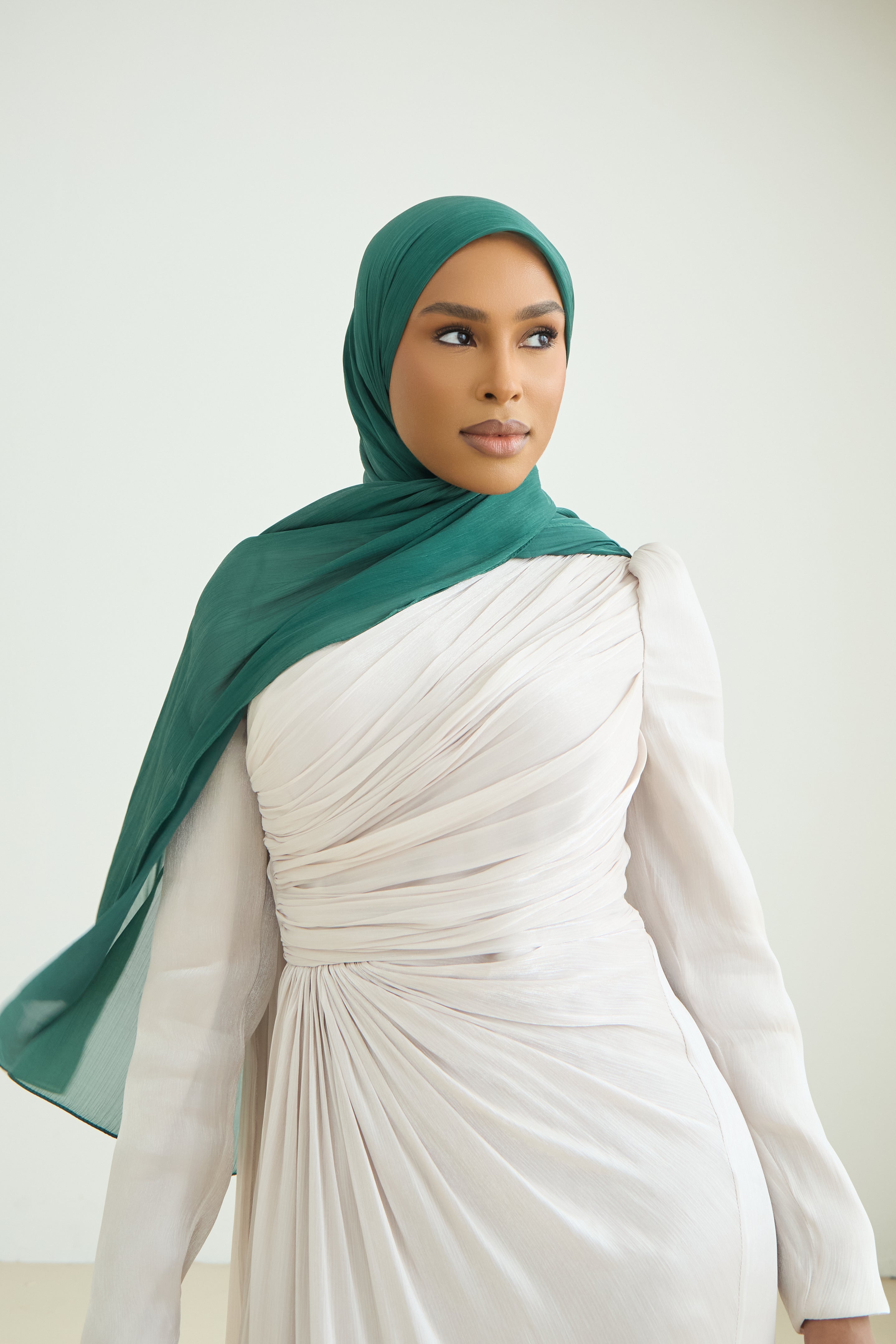 Organza Hijab - Forest Green