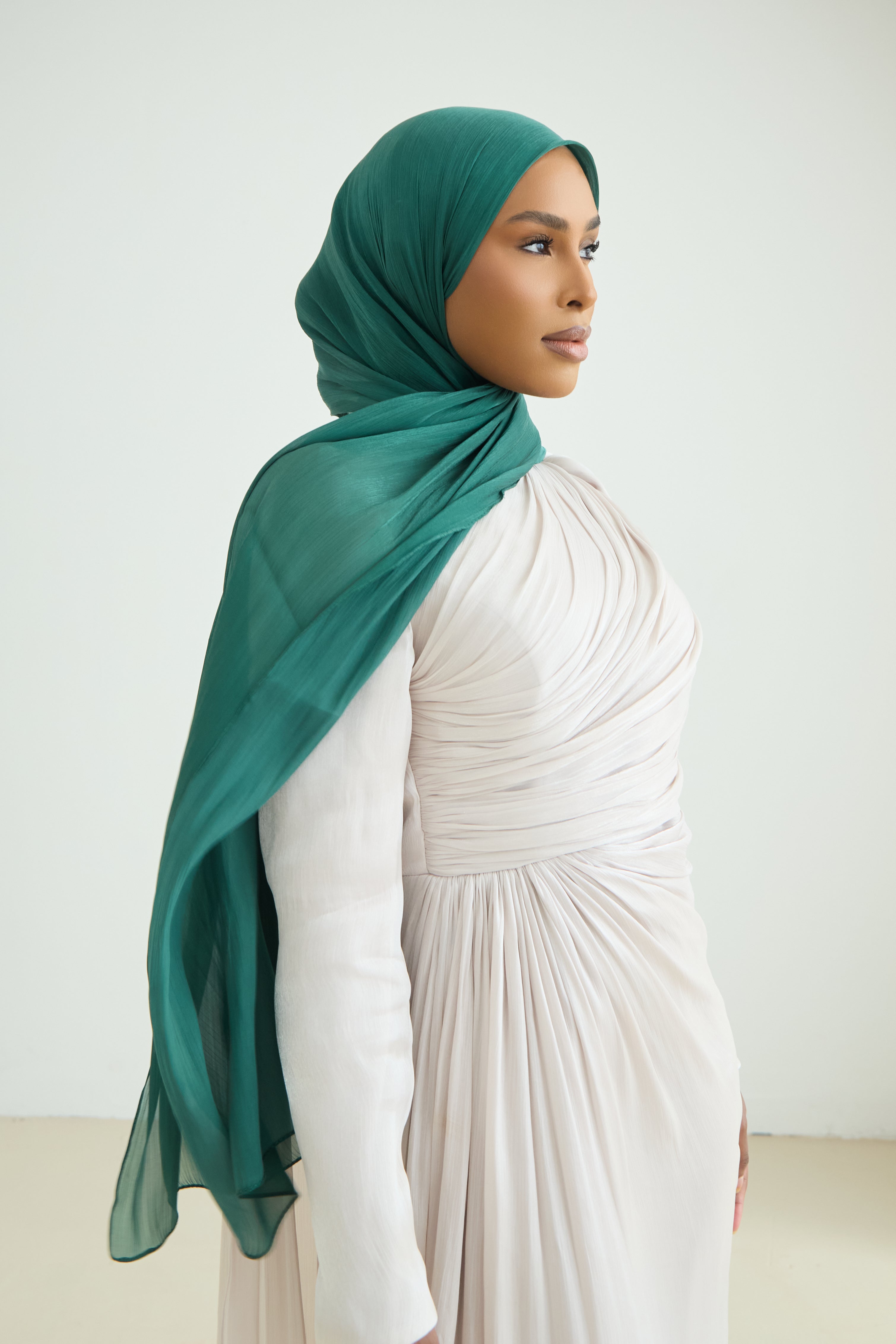 Organza Hijab - Forest Green