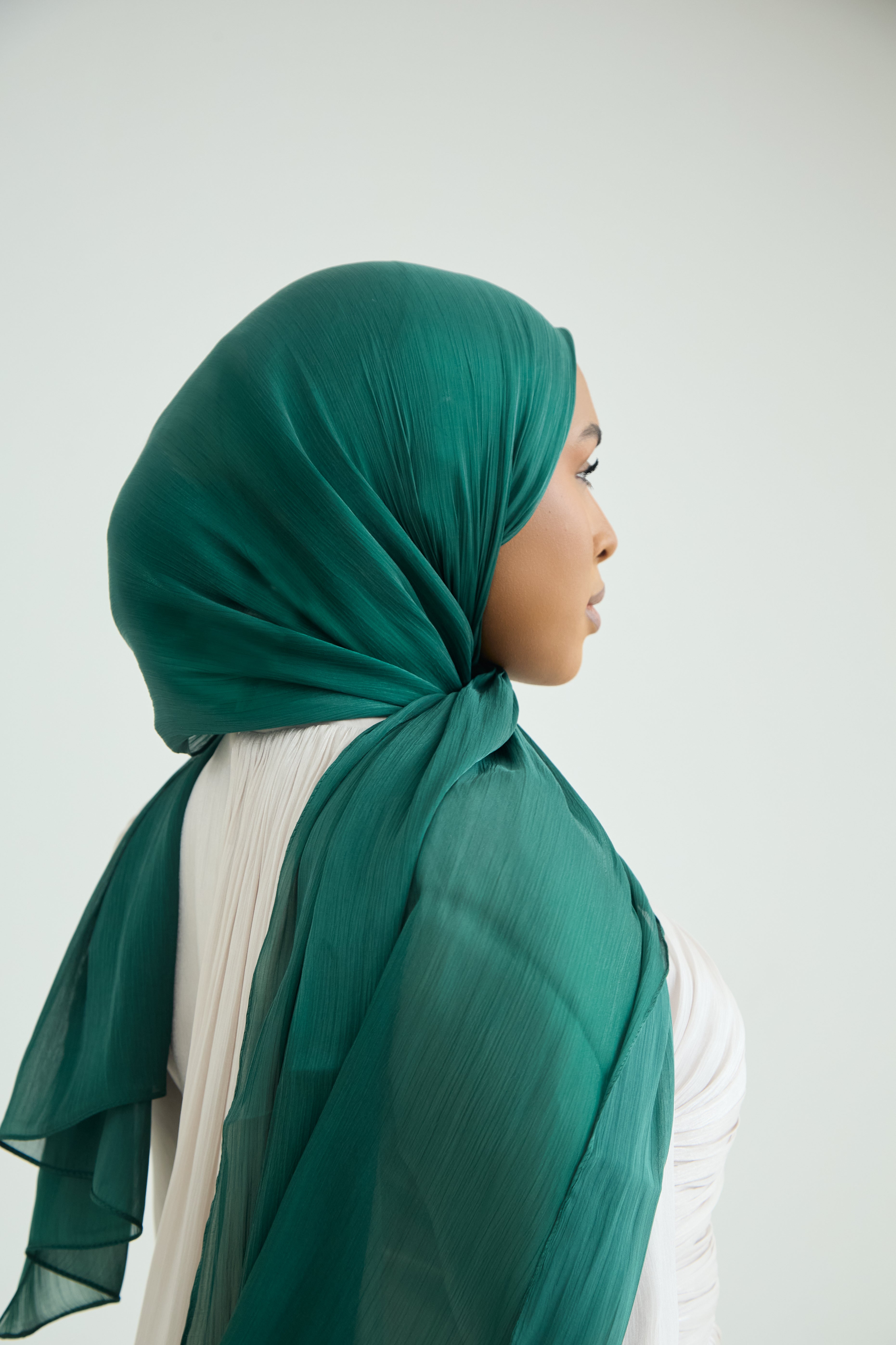 Organza Hijab - Forest Green