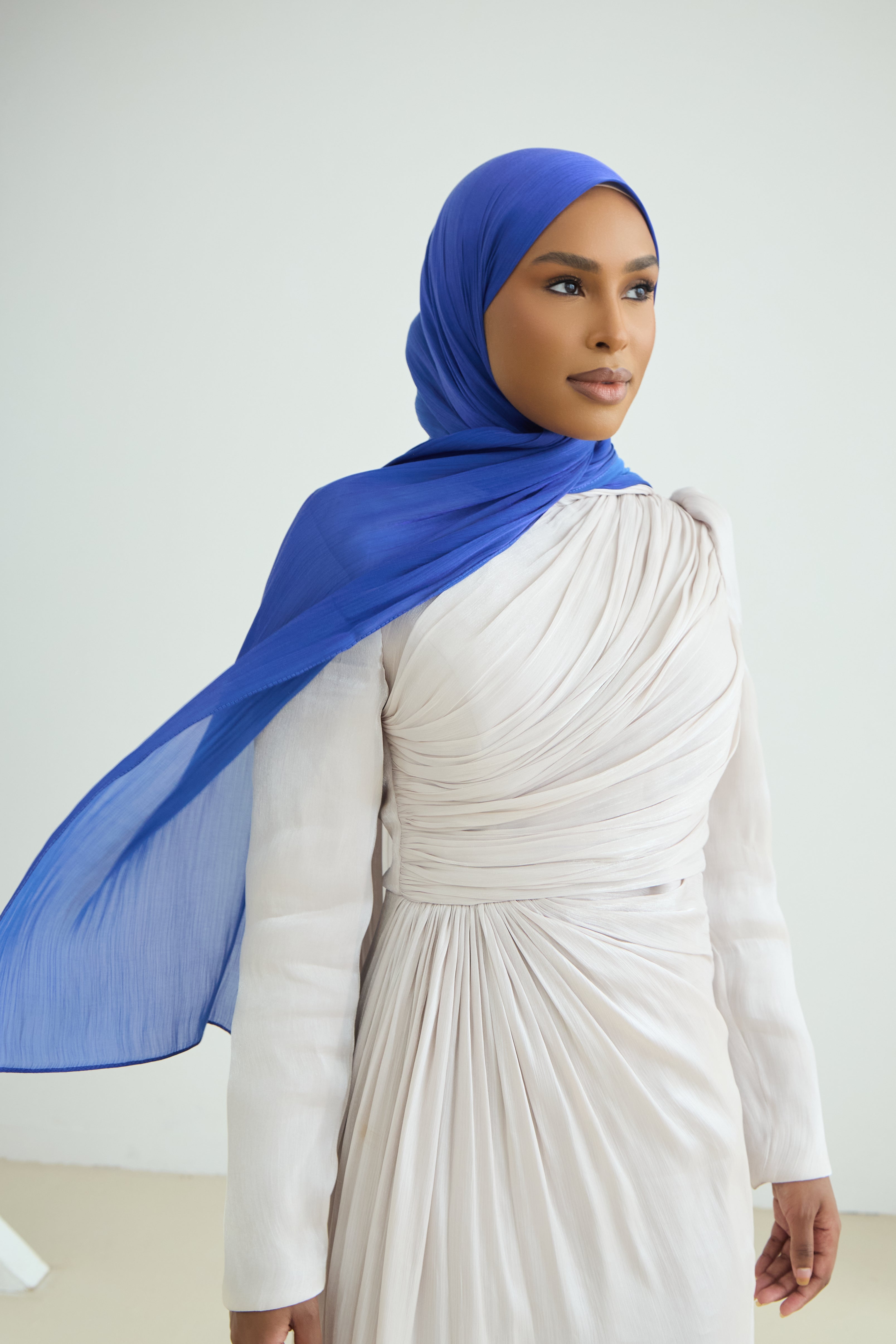 Organza Hijab - Persian Blue